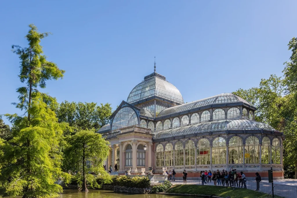 Palacio de Cristal in Retiro Park for Madrid museum district map