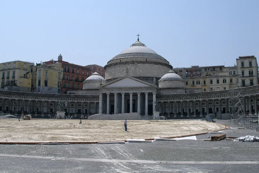 Piazza del Plebiscito in Naples with San Francesco di Paola