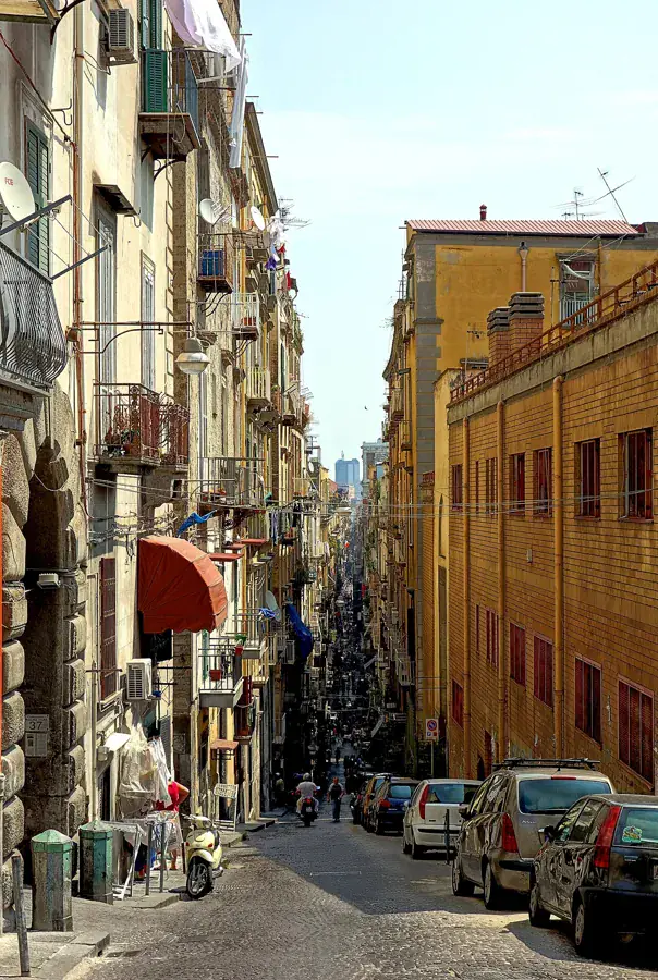 Spaccanapoli street in the historic centre of Naples