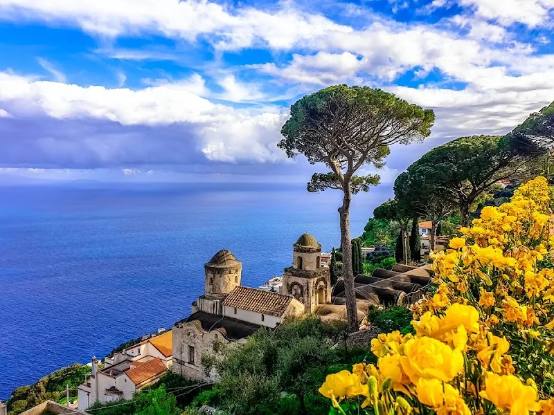 Ravello viewpoint route on an Amalfi Coast tourist map
