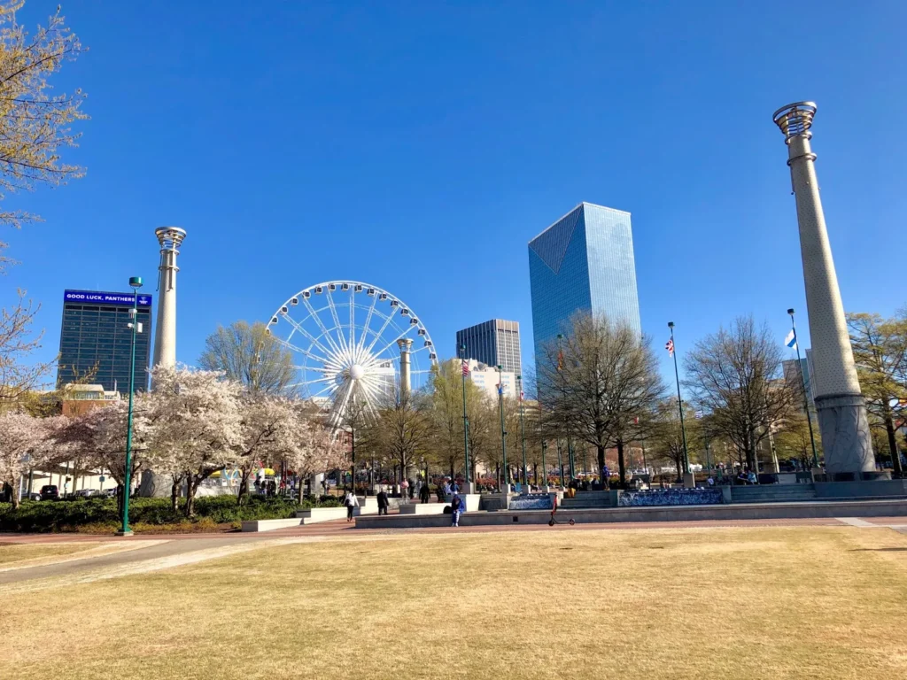 Centennial Olympic Park in Downtown Atlanta near major attractions