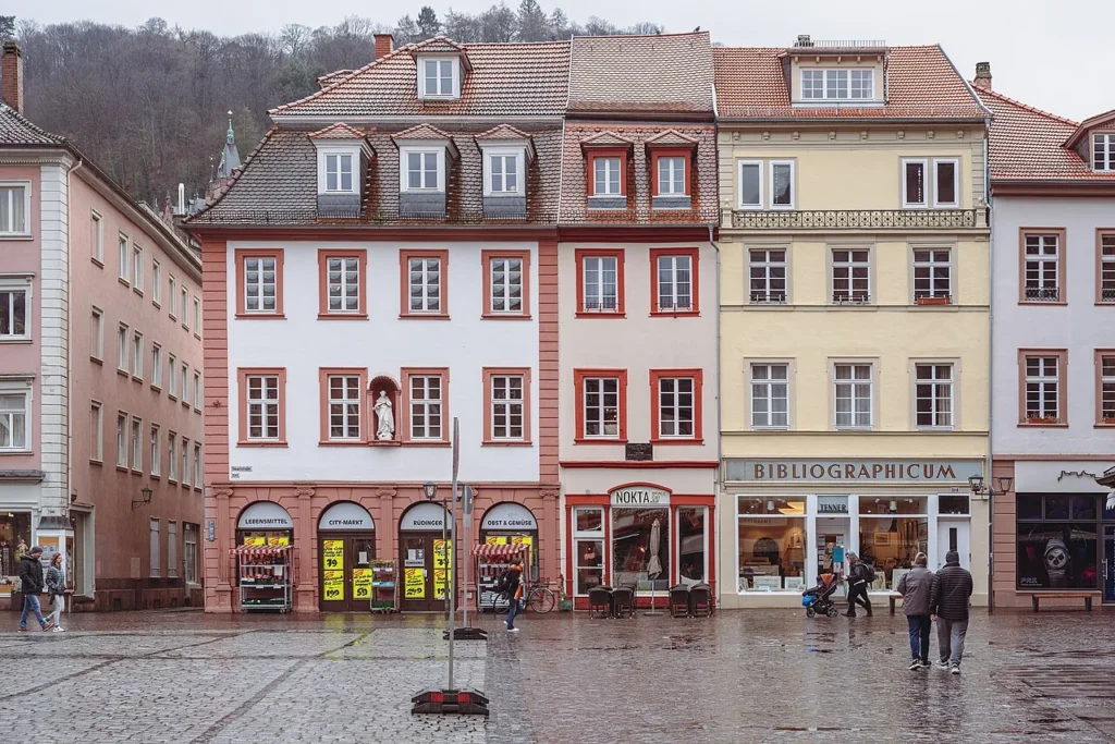 Hauptstrasse pedestrian street in Heidelberg Old Town
