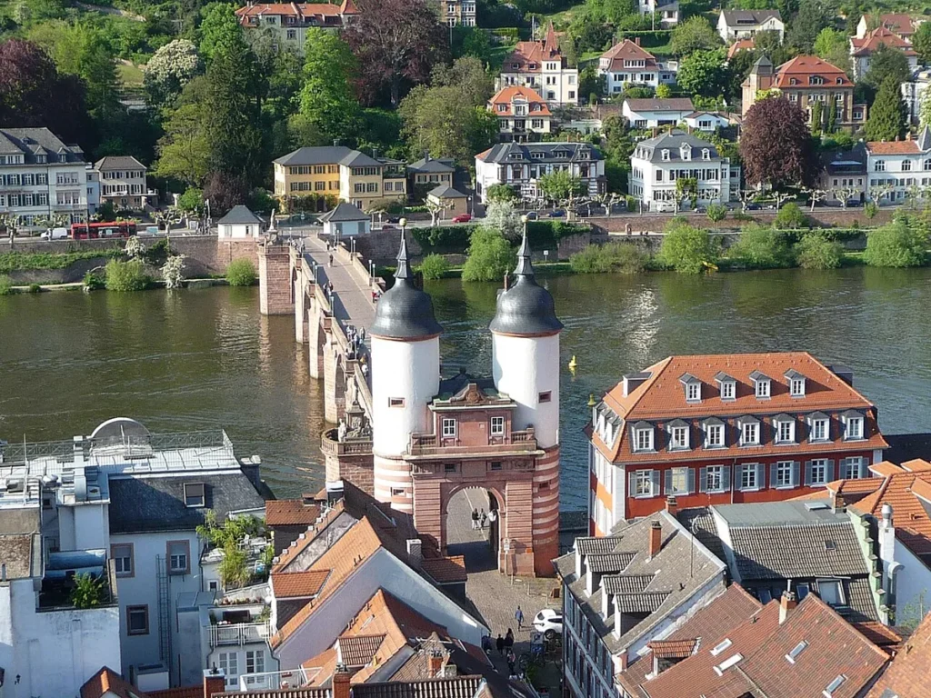 Old Bridge in Heidelberg over the Neckar river