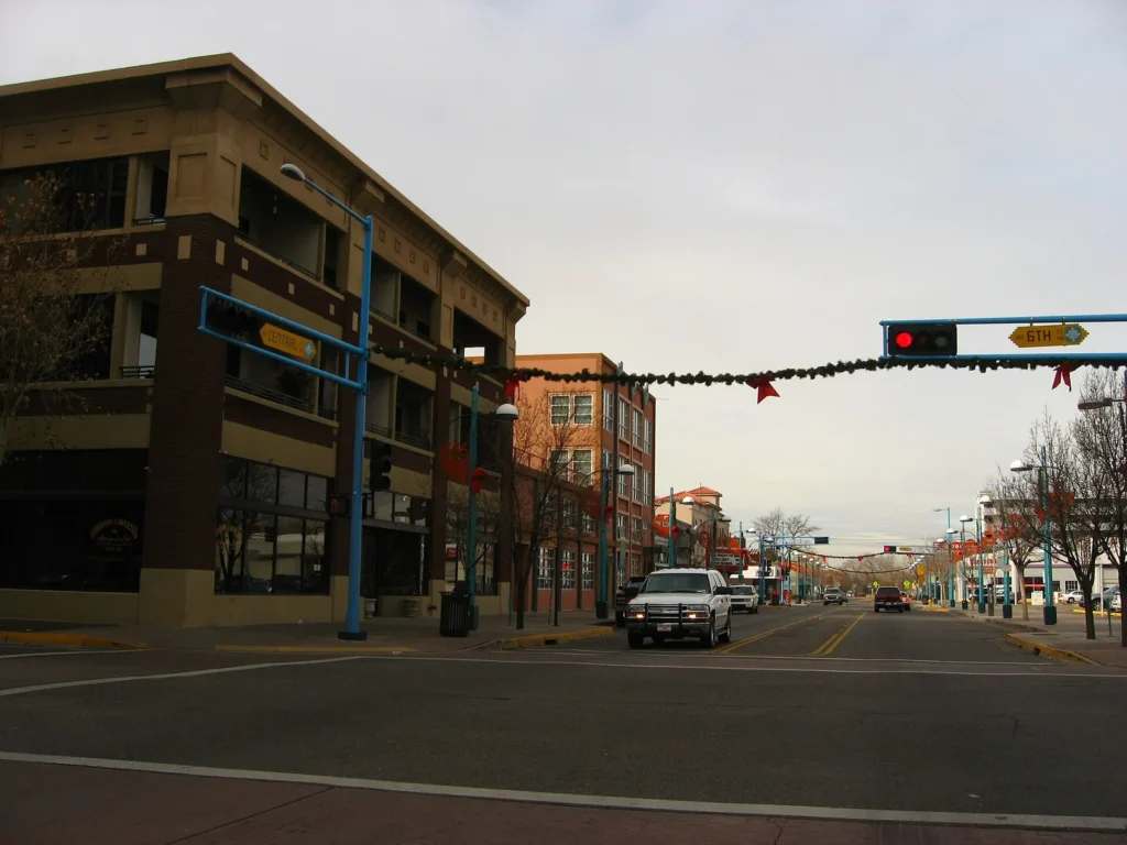 Central Avenue on the Route 66 corridor in Albuquerque