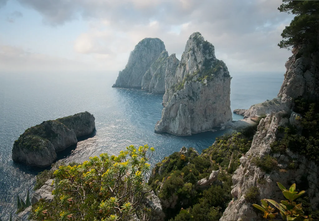 Faraglioni sea stacks off Capri