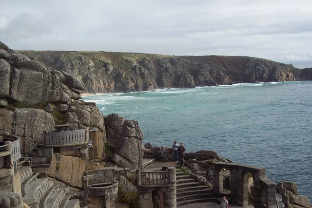 Minack Theatre above the coast at Porthcurno in Cornwall