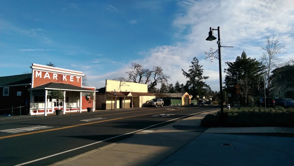 Downtown Yountville in Napa Valley
