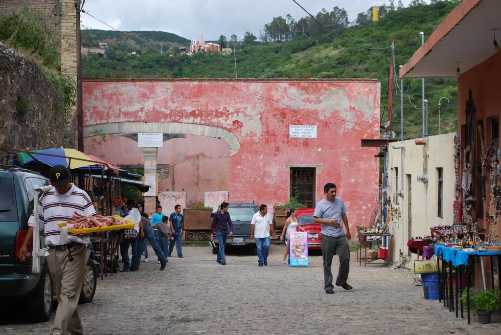 Historic Bocamina mine entrance in Guanajuato